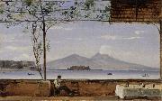 Johann Jakob Ulrich Seaside Terrace near Naples painting